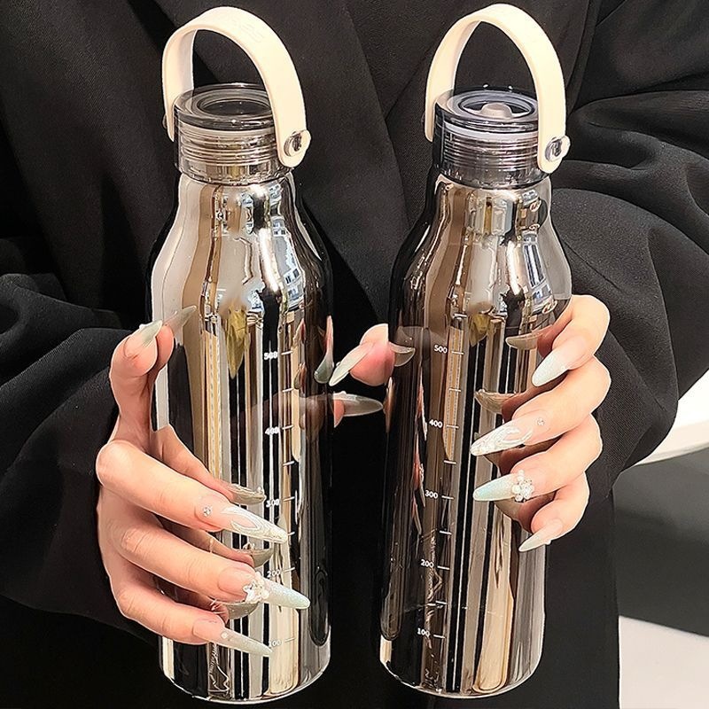 600ML Thickened Glass Water Bo - Outdoor Sport Glass Water Bottle ulasan dan harga